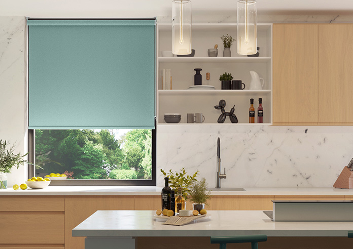 Trinity (FR Blackout), Blue Haze - Twist&Fit Roller Blind - Image 3